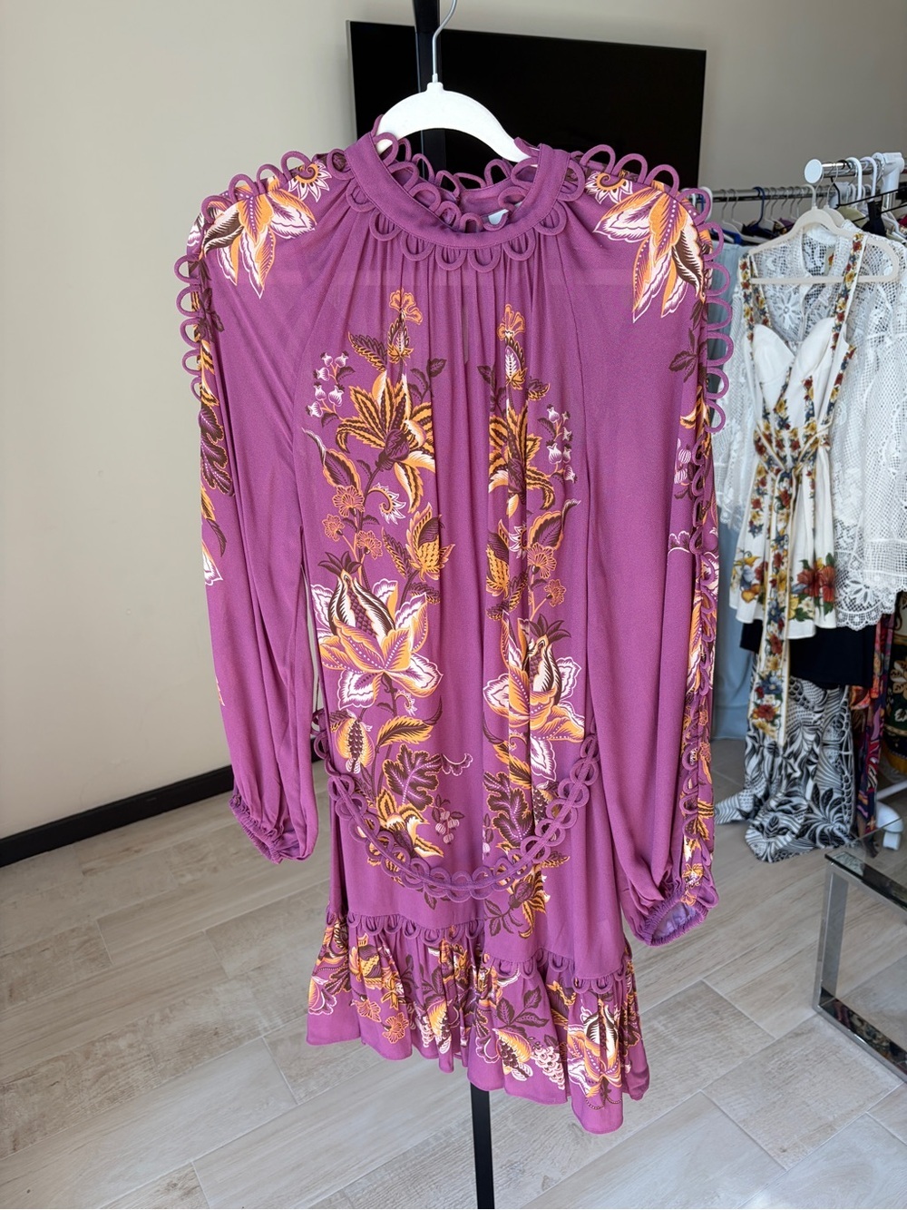 Farm Rio: Pink Delicate Chintz Ruffled Mini
Dress - Picture 7 of 11